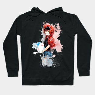 Cells at Work - Red Blood *watercolor* Hoodie